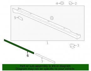 Door seal on the threshold front left Lincoln MKZ 13-20