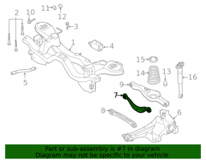 Rear left upper control arm Mazda CX-7 06-12