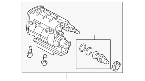 Canister with carbon absorber naked Mazda 3 14-18 BM
