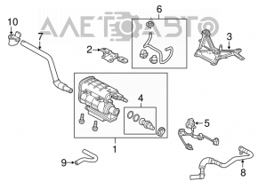 Canister with carbon absorber naked Mazda 3 14-18 BM