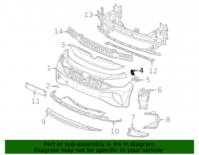 Front bumper mount, upper right wing, Volkswagen ID.4 21-22