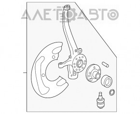 Trunnion with hub front right Mercedes X164 GL