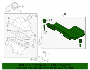 Nissan Murano z51 09-14 air intake