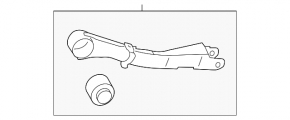 Rear left longitudinal arm Subaru Outback 20-23