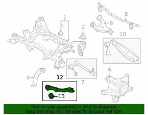Rear left longitudinal arm Subaru Outback 20-