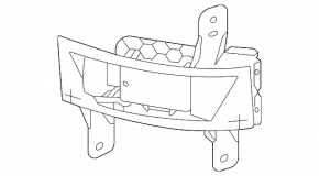 Mitsubishi Outlander 22-25 right Blind Spot Sensor (BSM) with bracket, broken bracket