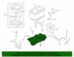 Battery tray Volvo XC40 19-22