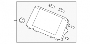 Monitor, display, navigation Honda CRV 18-22 large display, without navigation