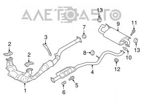 Exhaust manifold with catalytic converter Subaru Impreza 5d 17-20 GK 2 catalytic converter
