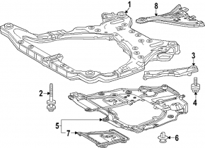 Front subframe Toyota Sienna 21-25