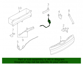 Trunk lock lower left BMW X5 E70 07-13