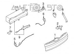 Trunk lock lower left BMW X5 E70 07-13