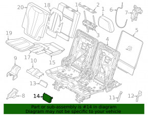 Rear seat runner cover, 3rd row, front right, BMW X7 G07 19-25, black