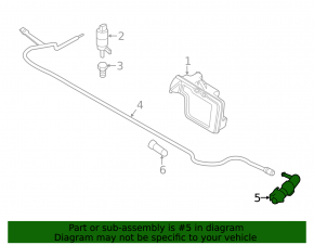 Right headlight washer nozzle for BMW 5 F10 11-16