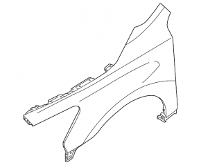 Front left wing Nissan Altima 16-18 rest