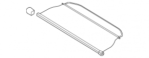 Trunk curtain Subaru Impreza 5d 17-