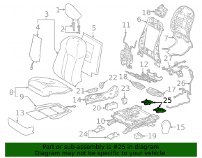 Passenger Seat Runner Cap Rear Left Lexus RX350 RX450h 16-22 Black