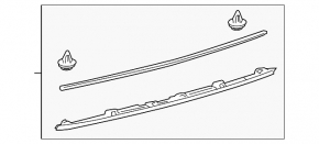 Lexus IS 14-15 trunk lid molding