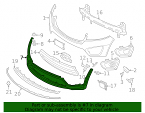 Bumper front bare lower part Kia Sorento 16-18 prerest usa