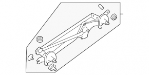 Windscreen wiper trapezoid with motor Subaru Outback 20-23