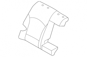Right rear seat backrest for Hyundai Sonata 11-15, combined cloth and gray leather, dry-cleanable, dented, worn leather