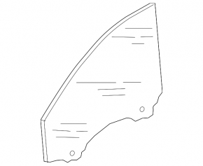 Front left door glass Audi A4 B9 17-25