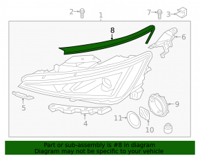 Headlight cover right Hyundai Elantra AD 19-20