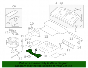 Subaru XV Crosstrek 13-17 Trunk Floor Fastener