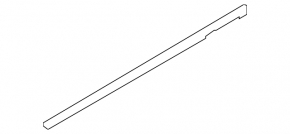Molding door-glass center front right Porsche Panamera 17-23 chrome