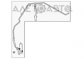 Long air conditioning hose, iron, Ford Focus USA 2011