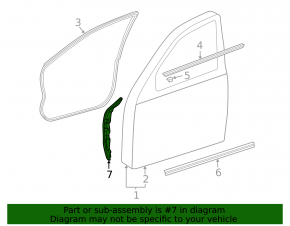 Front right door seal Mercedes W211 front