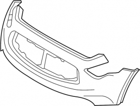 Bare front bumper for Infiniti FX35 09-11