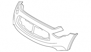 Bare front bumper for Infiniti FX35 09-11