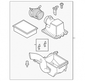 Air filter housing Ford Escape MK3 17-19 rest 2.5 without air duct and flow meter