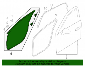 Front right door seal Mazda CX-5 17-24
