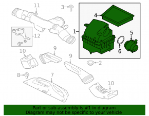 Air filter housing left Jaguar F-Pace X761 17- AJ126