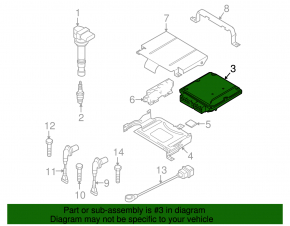ECU engine computer VW Tiguan 12-10 FWD