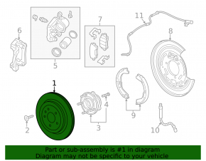Brake disc rear left Cadillac ATS 13-