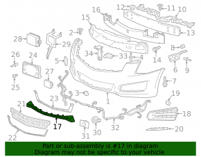 Front bumper mount center lower Cadillac ATS 13-14 prerest
