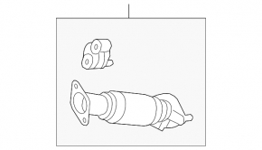 Intake pipe with catalytic converter Kia Forte 4d 14-16 prerest 1.8
