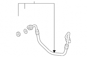 Air conditioning compressor-condenser pipe Volvo XC60 22-26 B5, B6