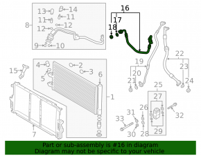 Air conditioning compressor-condenser pipe Volvo XC60 22-26 B5, B6