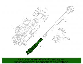 Steering cardan shaft BMW 5 F10 11-16 second RWD