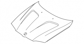 The bare hood of a BMW X3 E83 03-10