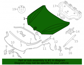 BMW X1 U11 24-26 aluminum hood