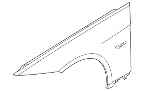 Front left wing BMW 335i e92 07-13