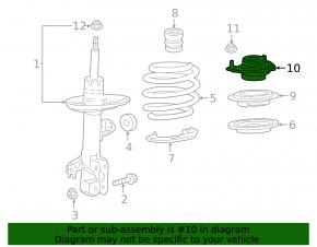 Front left shock absorber support for Toyota Avalon 19-23