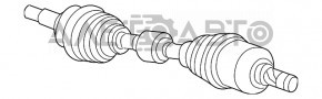 Drive axle shaft front left Jeep Patriot 11-17 AWD Off road