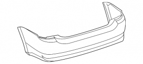 The rear bumper is bare, the mount is damaged, Toyota Prius 20 04-09