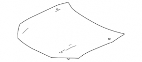 The bare hood of a 2020 Toyota Camry
